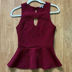Quilted peplum top